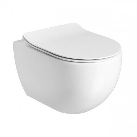 Унітаз підвісний Axa GLOMP 0201001 NORIM безободковий білий з сидінням мікроліфт