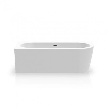 Пристінна кутова ванна Knief WALL CR 0100077R06+01000910 Glossy White round overflow біла глянцева з Круглим переливом лівобічна